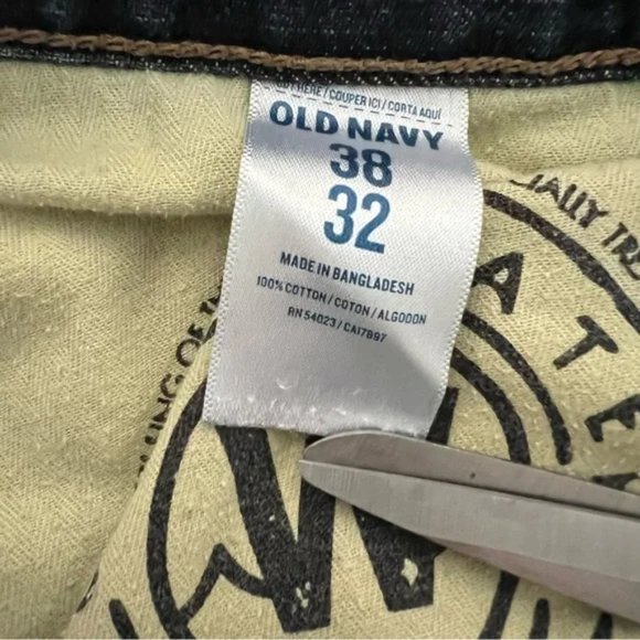 Old Navy Slim Distressed Jeans Blue Men's Size 38x32 - Picture 7 of 8
